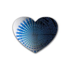 Data Computer Internet Online Rubber Coaster (Heart) 