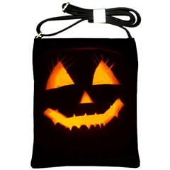 Pumpkin Helloween Face Autumn Shoulder Sling Bags by Celenk