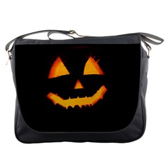 Pumpkin Helloween Face Autumn Messenger Bags by Celenk