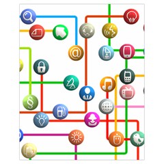 Icon Media Social Network Drawstring Bag (small) by Celenk