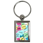 Stickies Post It List Business Key Chains (Rectangle)  Front