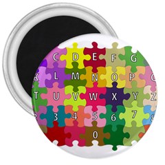 Puzzle Part Letters Abc Education 3  Magnets by Celenk