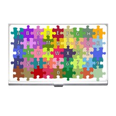 Puzzle Part Letters Abc Education Business Card Holders by Celenk