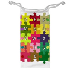 Puzzle Part Letters Abc Education Jewelry Bag by Celenk