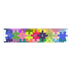 Puzzle Part Letters Abc Education Velvet Scrunchie by Celenk