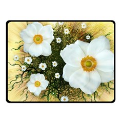 Summer Anemone Sylvestris Fleece Blanket (small) by Celenk