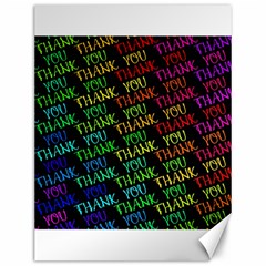 Thank You Font Colorful Word Color Canvas 12  X 16   by Celenk