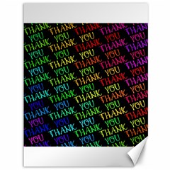 Thank You Font Colorful Word Color Canvas 36  X 48   by Celenk