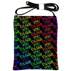 Thank You Font Colorful Word Color Shoulder Sling Bags by Celenk