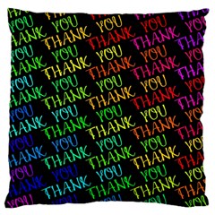 Thank You Font Colorful Word Color Large Cushion Case (one Side) by Celenk