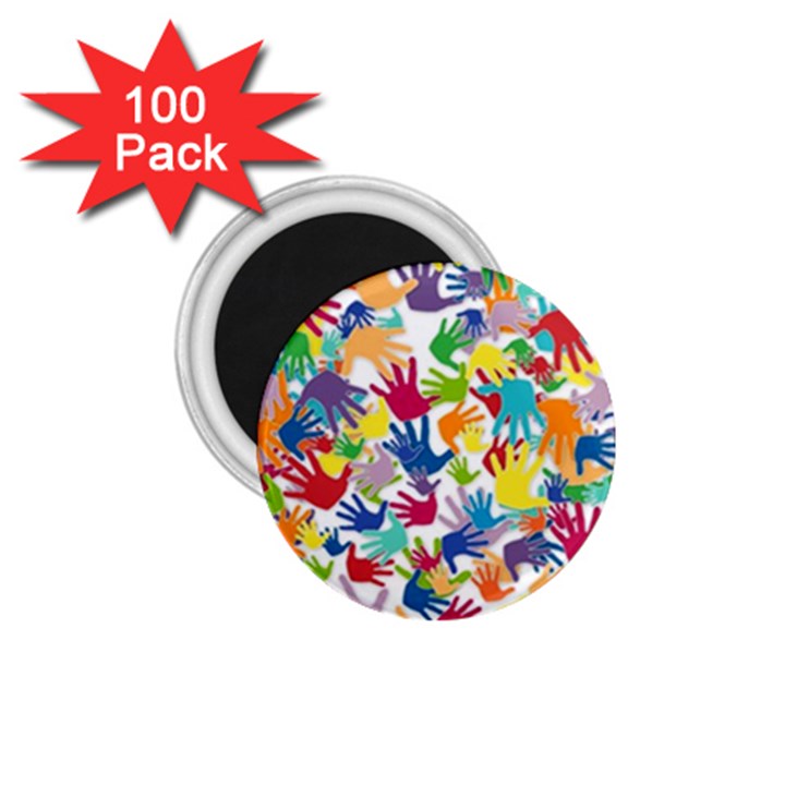 Volunteers Hands Voluntary Wrap 1.75  Magnets (100 pack) 