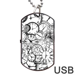 Time Clock Watches Time Of Dog Tag Usb Flash (two Sides) by Celenk