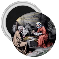 The Birth Of Christ 3  Magnets by Valentinaart