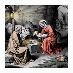 The Birth Of Christ Medium Glasses Cloth (2-side) by Valentinaart