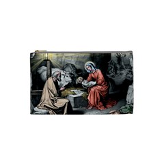 The Birth Of Christ Cosmetic Bag (small)  by Valentinaart