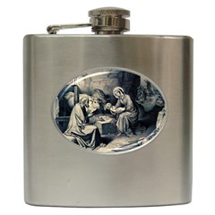 The Birth Of Christ Hip Flask (6 Oz) by Valentinaart