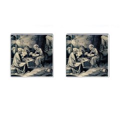 The Birth Of Christ Cufflinks (square) by Valentinaart