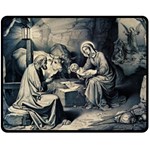 The birth of Christ Double Sided Fleece Blanket (Medium)  58.8 x47.4  Blanket Back