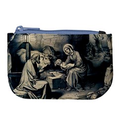 The Birth Of Christ Large Coin Purse by Valentinaart