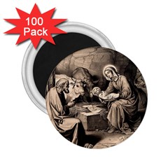 The Birth Of Christ 2 25  Magnets (100 Pack)  by Valentinaart