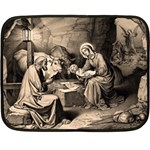 The birth of Christ Double Sided Fleece Blanket (Mini)  35 x27  Blanket Back