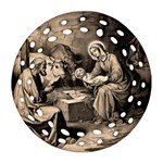 The birth of Christ Round Filigree Ornament (Two Sides) Back