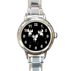 Christmas angels  Round Italian Charm Watch