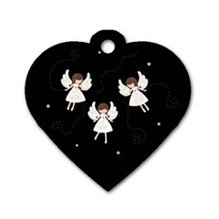 Christmas angels  Dog Tag Heart (Two Sides)