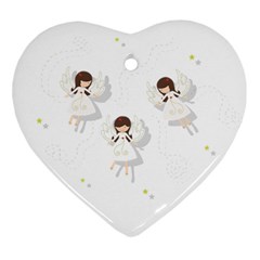 Christmas Angels  Ornament (heart) by Valentinaart