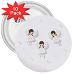 Christmas angels  3  Buttons (10 pack)  Front