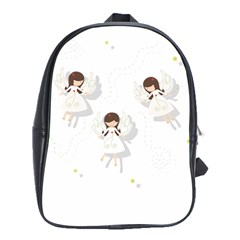 Christmas Angels  School Bag (xl) by Valentinaart