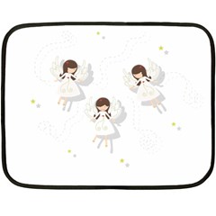 Christmas Angels  Fleece Blanket (mini) by Valentinaart