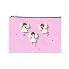 Christmas Angels  Cosmetic Bag (large)  by Valentinaart