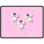 Christmas angels  Double Sided Fleece Blanket (Large)  80 x60  Blanket Front