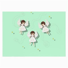 Christmas Angels  Large Glasses Cloth (2-side) by Valentinaart