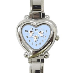 Christmas Angels  Heart Italian Charm Watch by Valentinaart