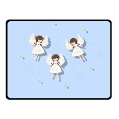 Christmas Angels  Double Sided Fleece Blanket (small)  by Valentinaart