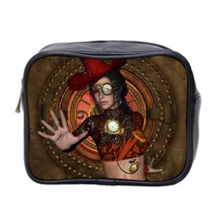 Steampunk, Wonderful Steampunk Lady Mini Toiletries Bag 2-side by FantasyWorld7