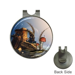 Wonderful Seascape With Mushroom House Hat Clips With Golf Markers by FantasyWorld7