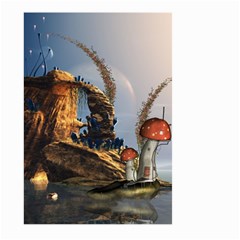 Wonderful Seascape With Mushroom House Large Garden Flag (two Sides) by FantasyWorld7