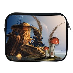 Wonderful Seascape With Mushroom House Apple Ipad 2/3/4 Zipper Cases by FantasyWorld7