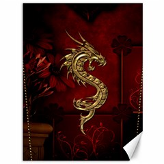 Wonderful Mystical Dragon, Vintage Canvas 36  X 48   by FantasyWorld7