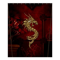 Wonderful Mystical Dragon, Vintage Shower Curtain 60  X 72  (medium)  by FantasyWorld7