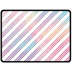 Colored Candy Striped Fleece Blanket (large)  by Colorfulart23