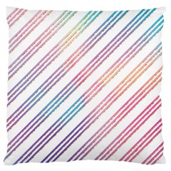 Colored Candy Striped Large Cushion Case (two Sides) by Colorfulart23