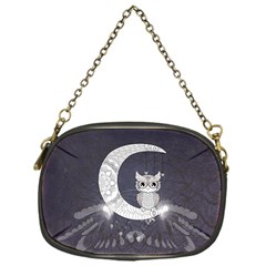 Mandala, Cute Owl On The Moon Chain Purses (one Side)  by FantasyWorld7