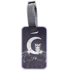 Mandala, Cute Owl On The Moon Luggage Tags (two Sides) by FantasyWorld7