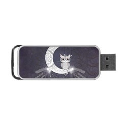 Mandala, Cute Owl On The Moon Portable Usb Flash (two Sides) by FantasyWorld7