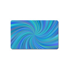 Blue Background Spiral Swirl Magnet (name Card)