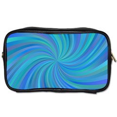 Blue Background Spiral Swirl Toiletries Bags by Celenk